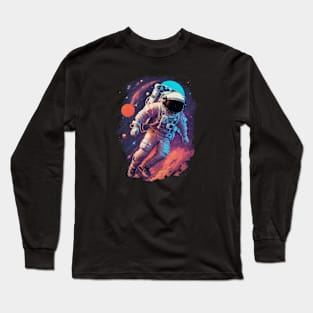 Astronaut lost in galaxy Long Sleeve T-Shirt